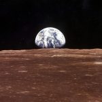 earthrise over the moon