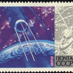 Soviet space art stamp