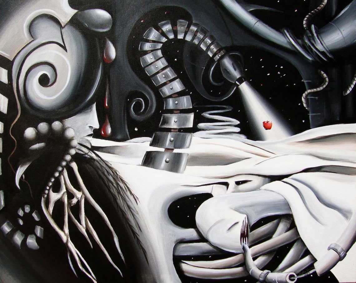 science fiction painting for sale on Etsy